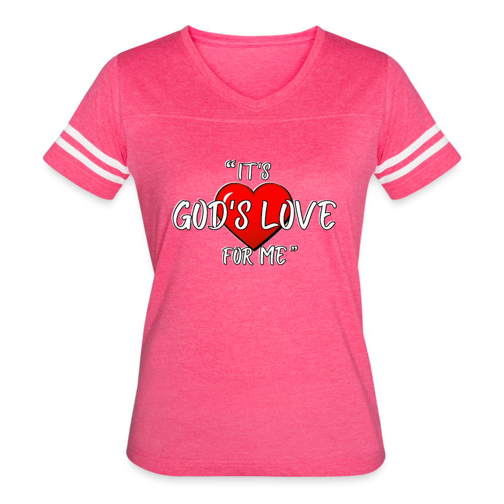 God's Love Women’s Vintage Sport T-Shirt - vintage pink/white
