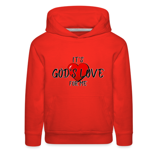 God's Love Kids‘ Premium Hoodie - red