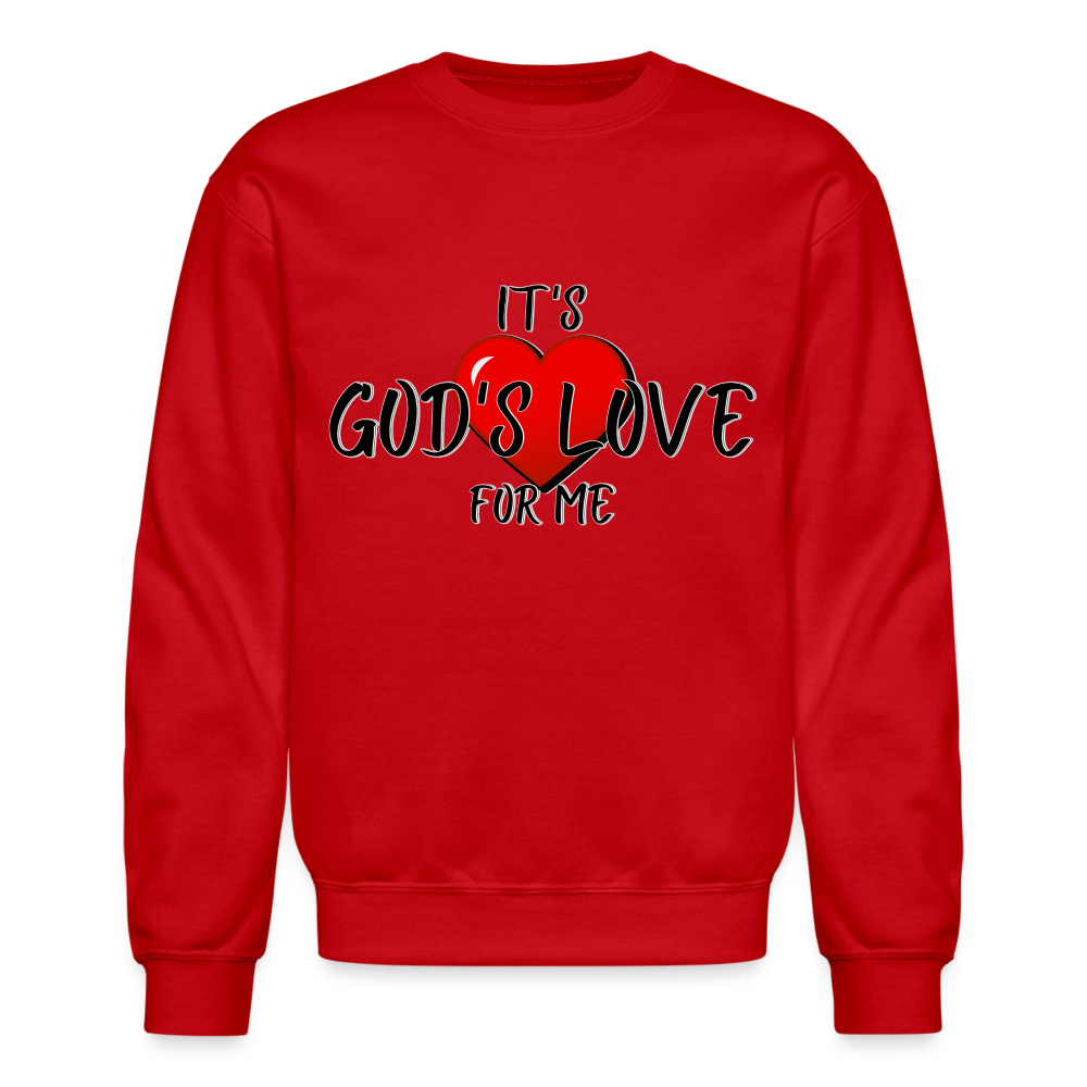God's Love Crewneck Sweatshirt - red