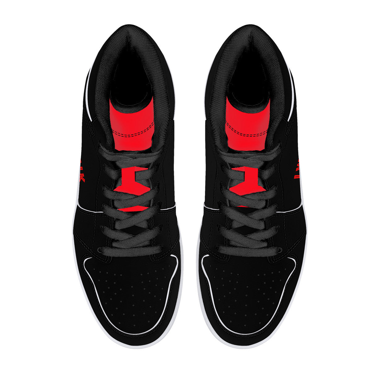Walking With The Ancestors High-Top Synthetic Leather Sneakers - Black