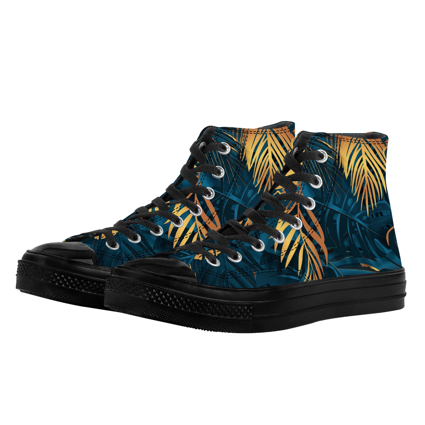 Gold Coast High Top Canvas Shoes - Black